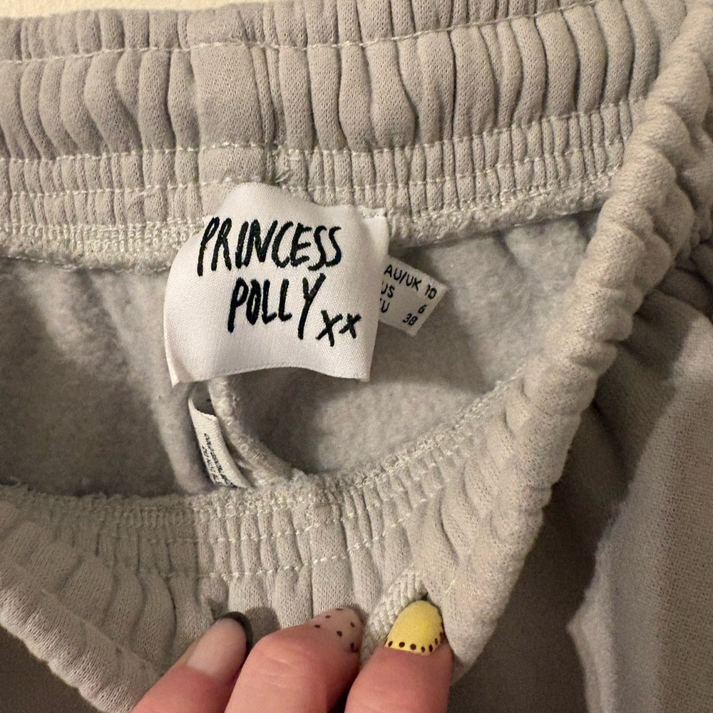 Gray Sweatpants with Blue Princess Polly logo - Picture 2 of 2
